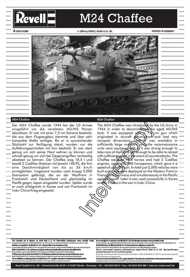 REVELL M24 Chaffee Assembly manual