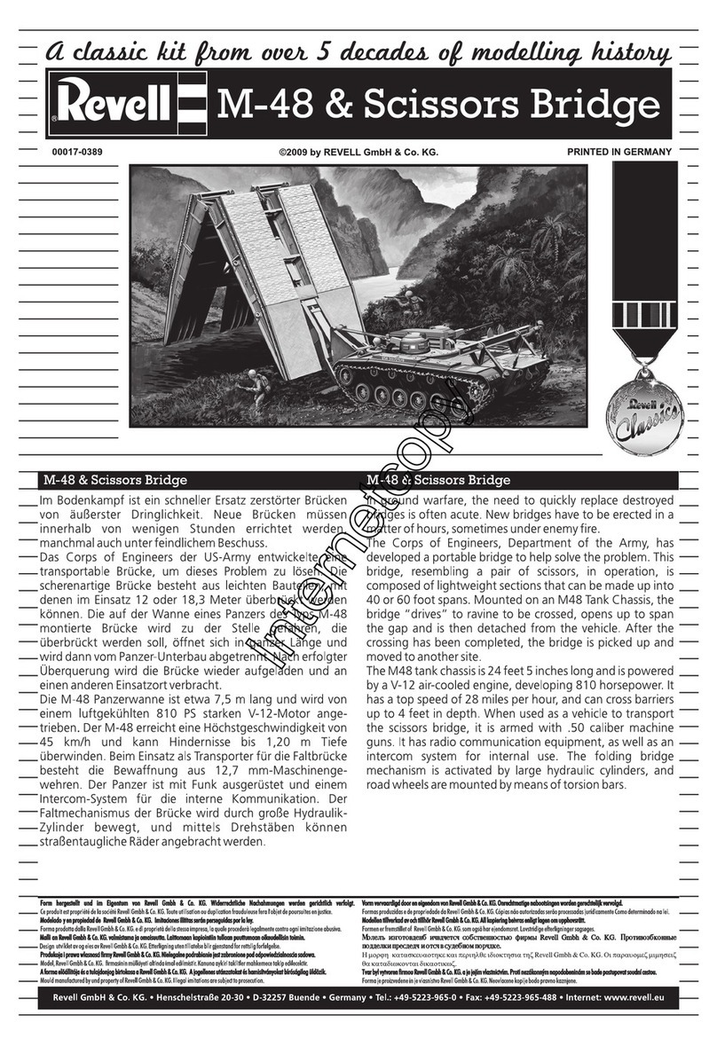 REVELL M-48 & Scissors Bridge User manual