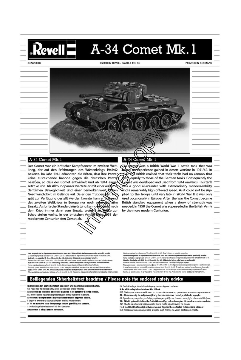 REVELL A-34 Comet Mk.1 User manual