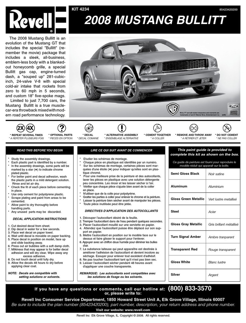 REVELL 2008 Mustang Bullitt Assembly manual REVELL 2008 Mustang Bullitt Assembly manual