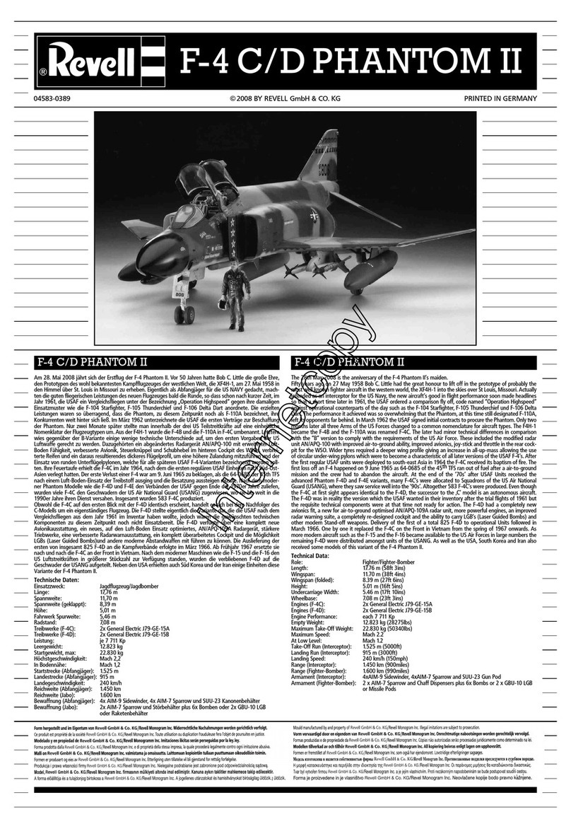 REVELL F-4 C/D Phantom II User manual