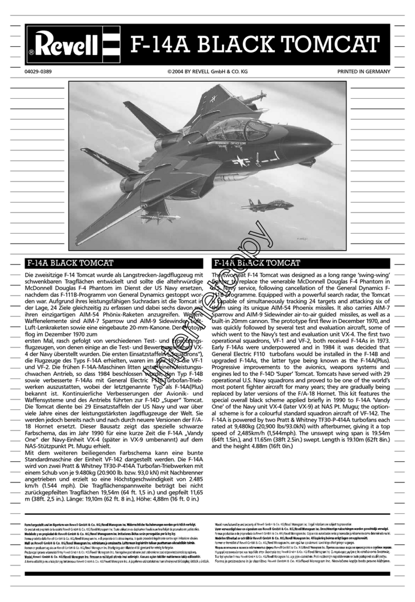 REVELL Grumman F-14A Black Tomcat Assembly manual