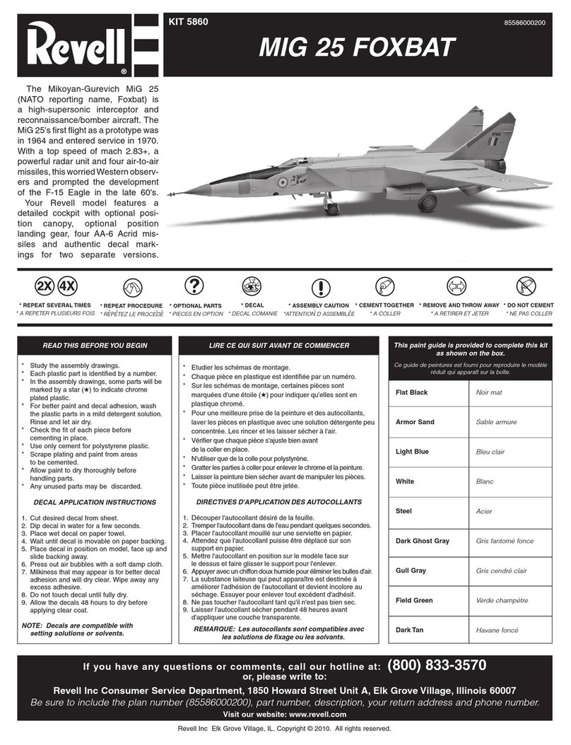 REVELL KIT 5860 User manual
