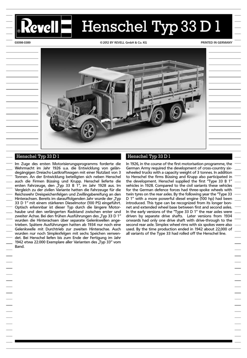 REVELL Henschel Typ33 D1 Assembly manual