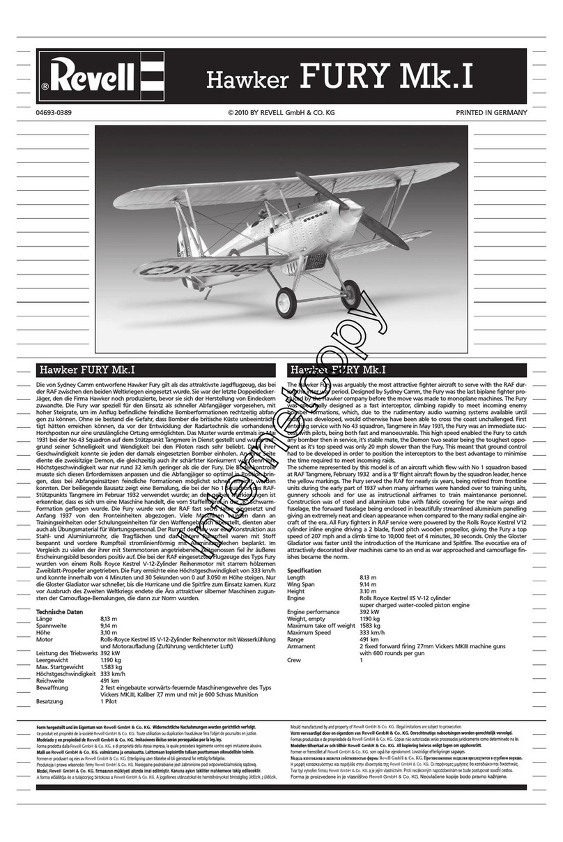 REVELL Hawker Fury Mk.I User manual