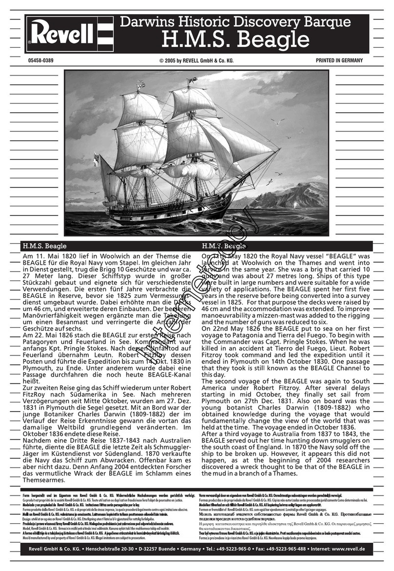 REVELL Darwins Historic Discovery Barque H.M.S.... User manual