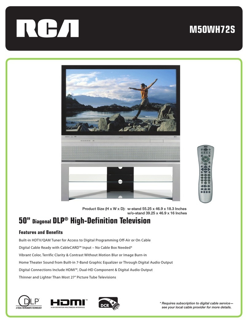 RCA M50WH72S Installation and operation manual