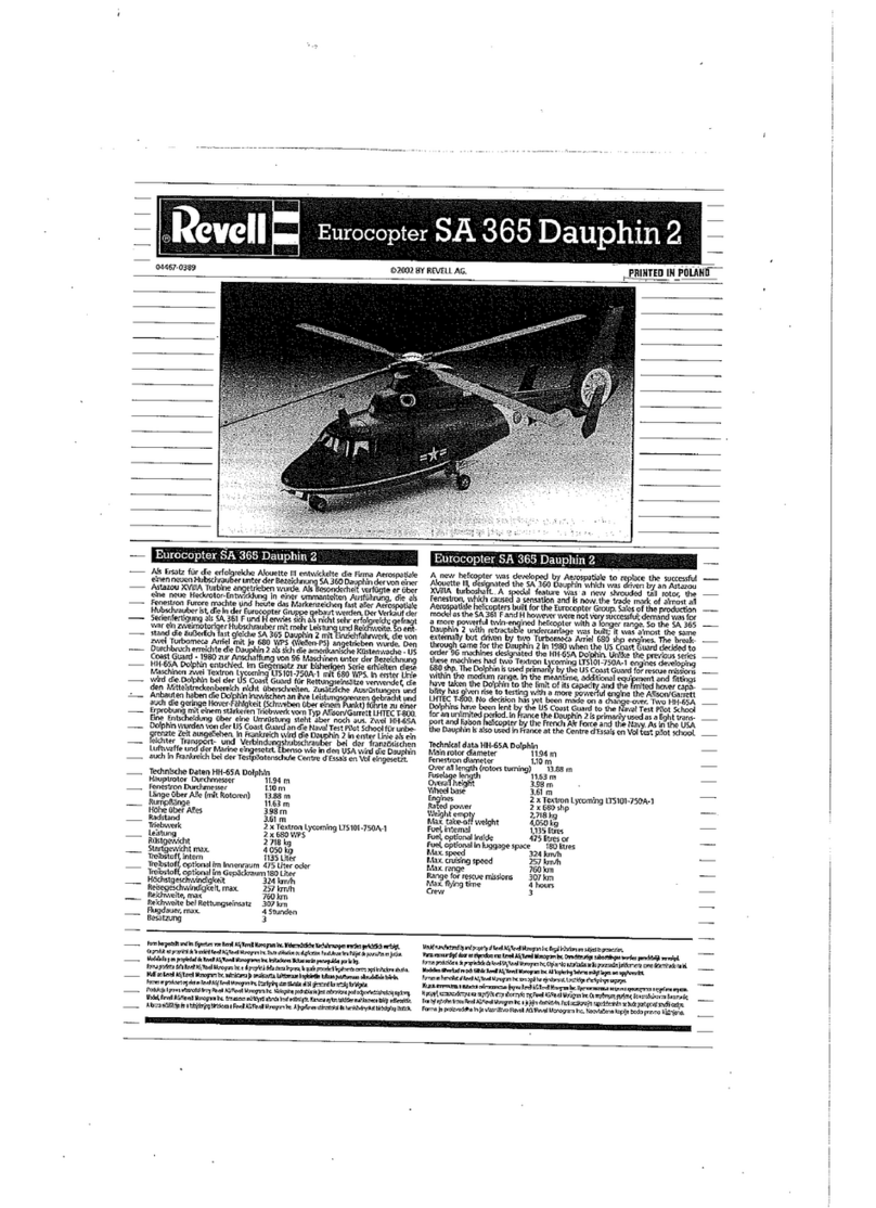 REVELL Eurocopter SA 365 Dauphin 2 User manual