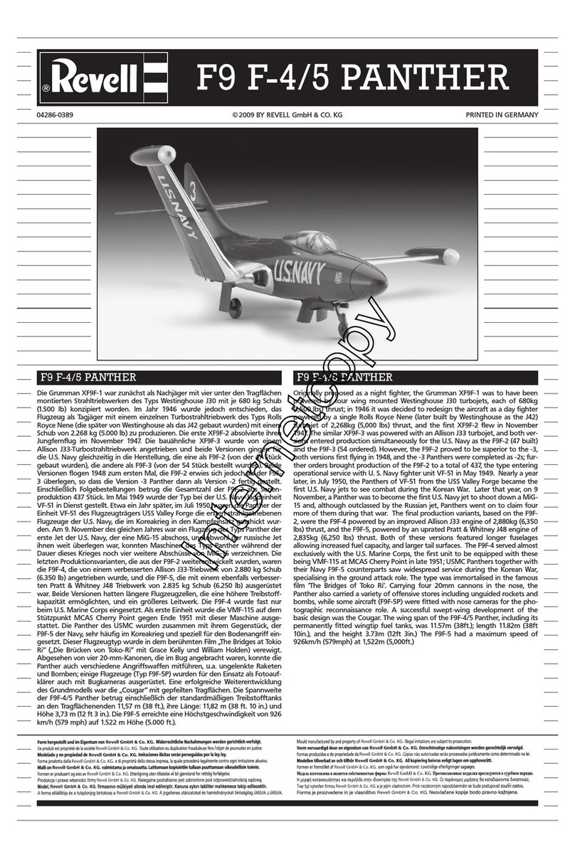 REVELL F9 F-4/5 Panther Assembly manual
