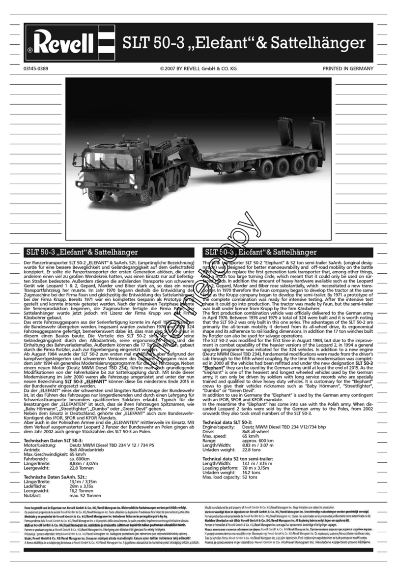 REVELL SLT 50-3 Elefant User manual