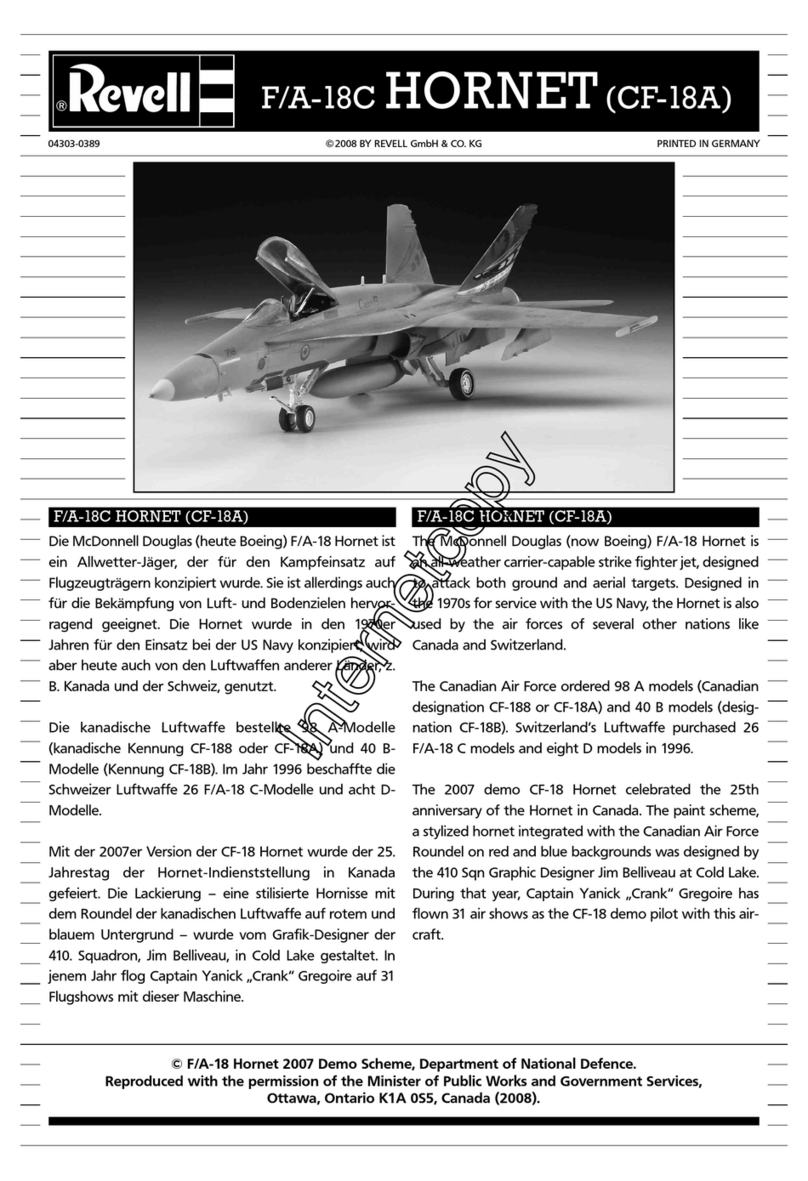 REVELL F/A-18C Hornet User manual REVELL F/A-18C Hornet User manual