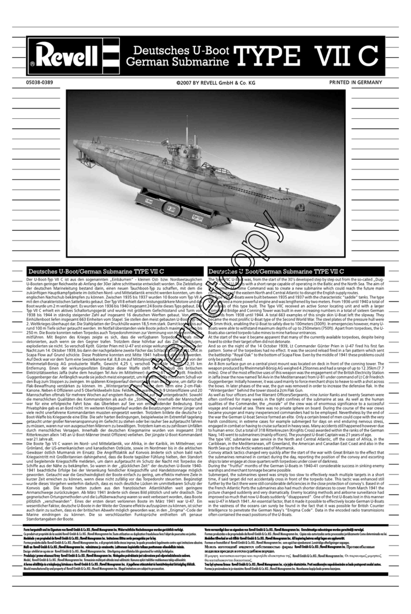 REVELL Type VII C User manual REVELL Type VII C User manual