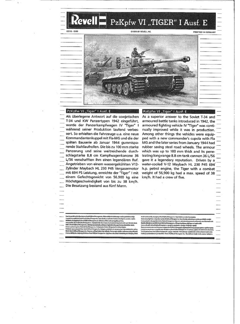 REVELL PzKpfw VI Tiger I Ausf E Assembly manual