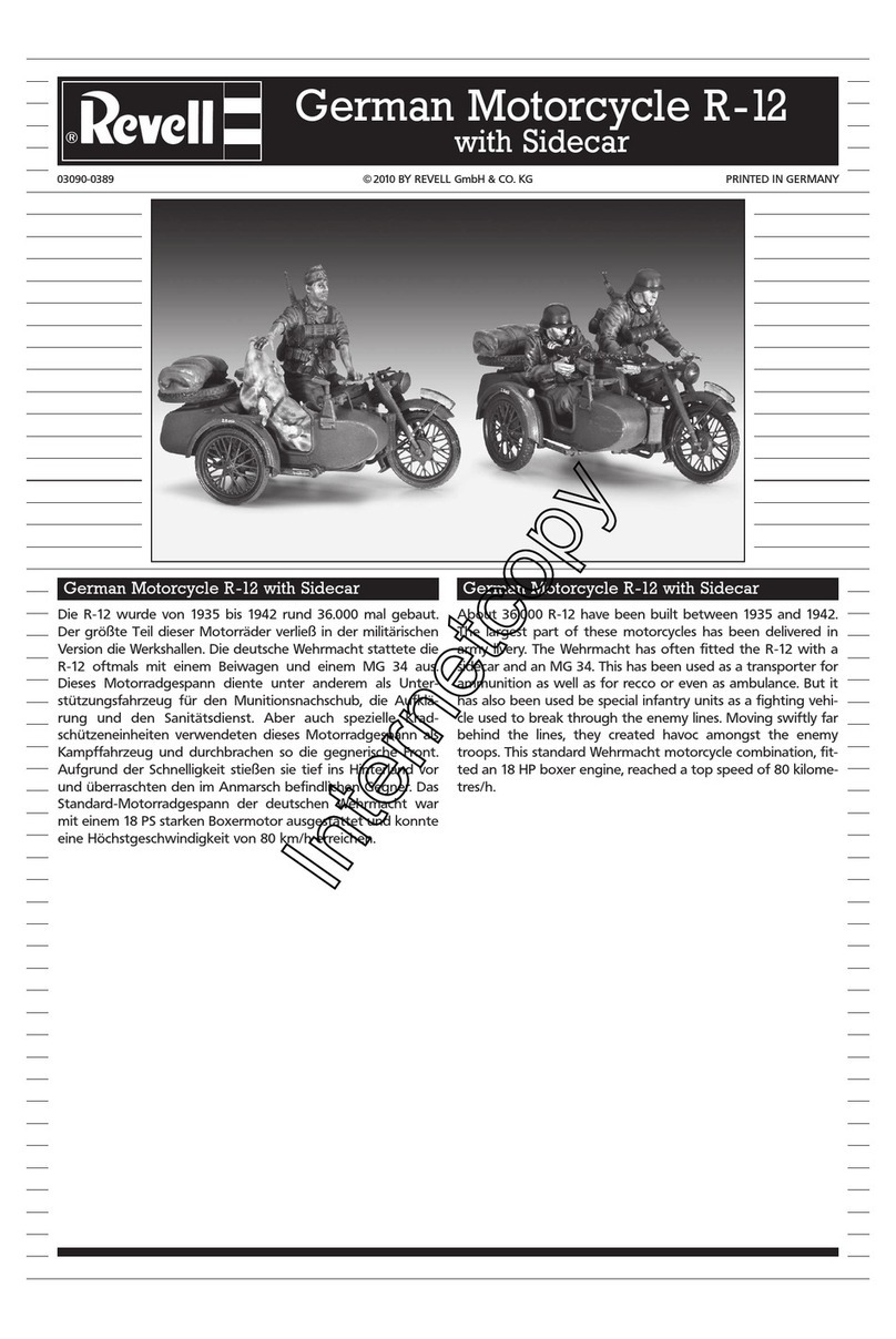 REVELL German Motorcycle R-12 with Sidecar User manual