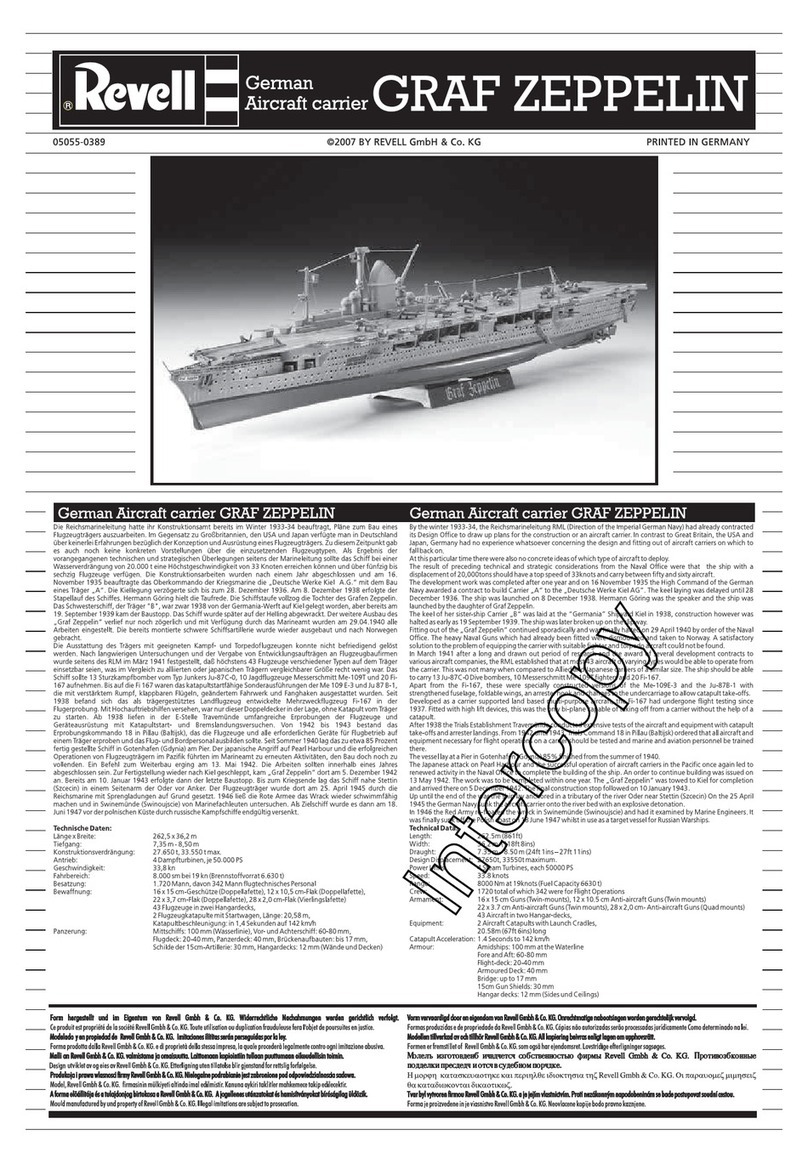 REVELL Graf Zeppelin Assembly manual