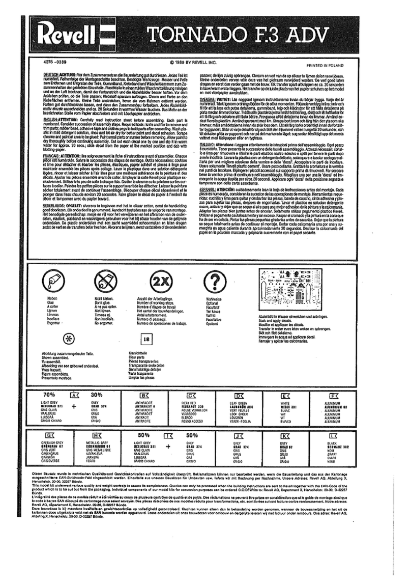 REVELL Tornado F.3 ADV User manual