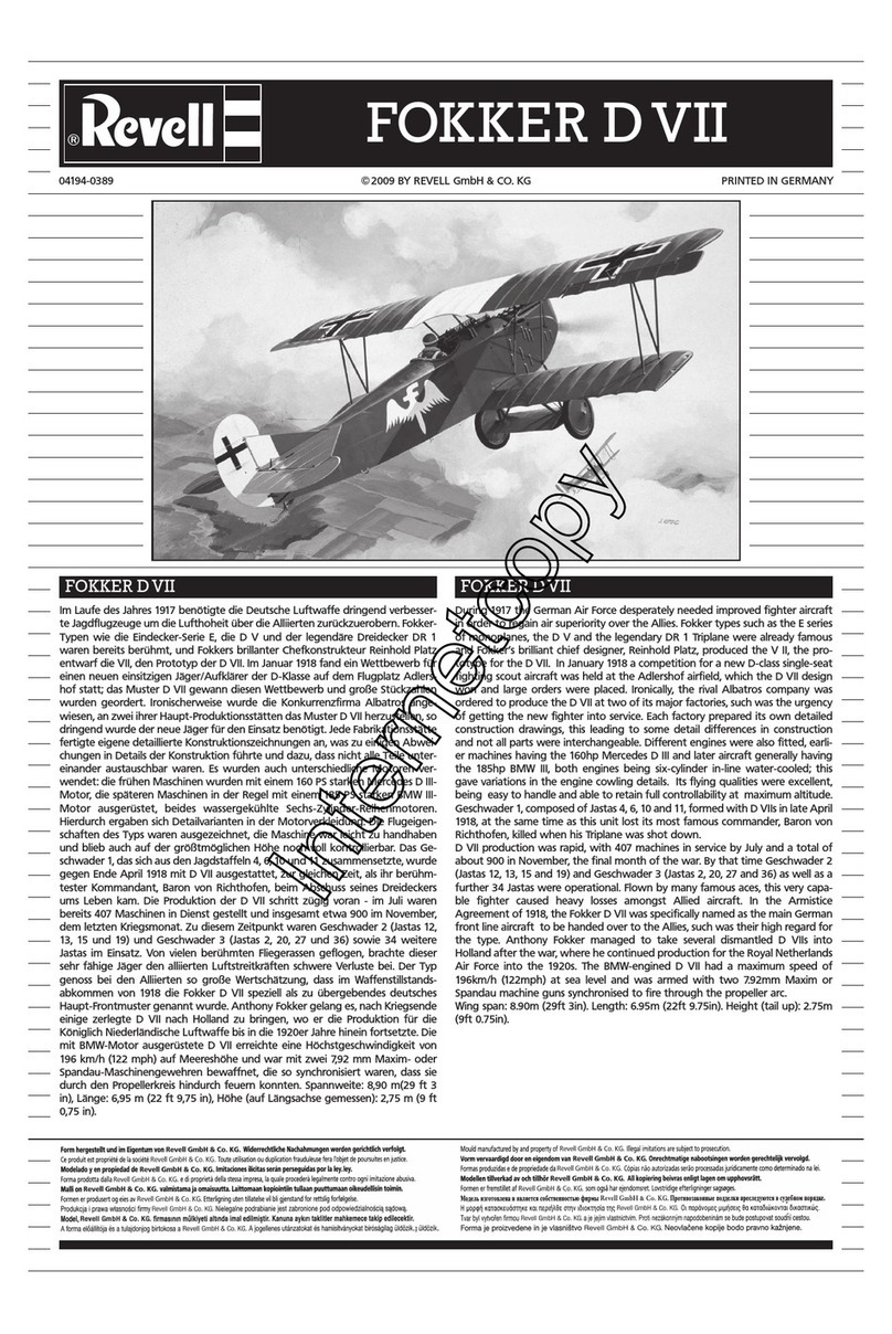 REVELL Fokker D VII User manual