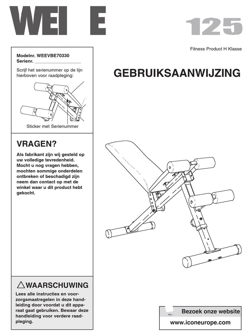 Weider Pro 125 Bench System manual