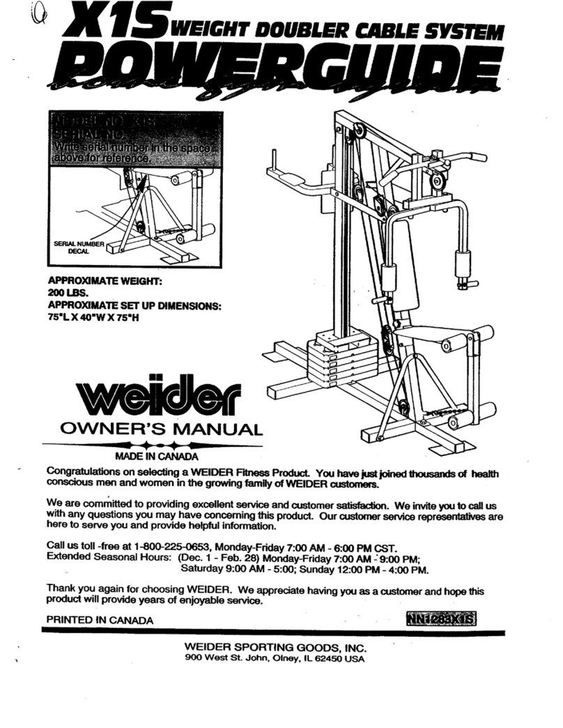 Weider Power Guide X1s manual