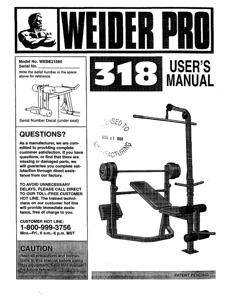 Weider Pro 318 manual