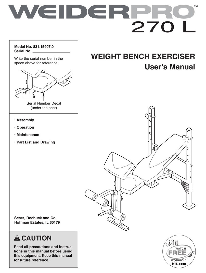 Weider PRO 270 L manual