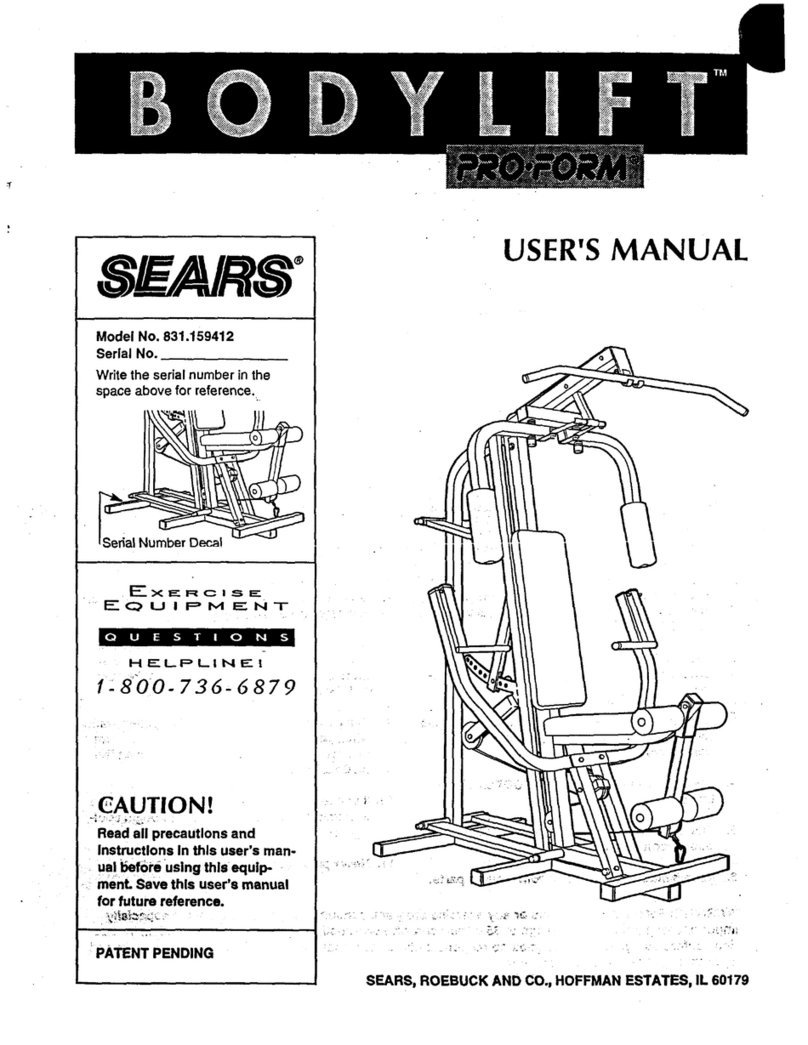 Pro-Form Pro 230 Bench User manual