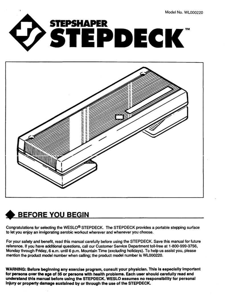 Weslo Deck & 2 Risersstep Shaper manual