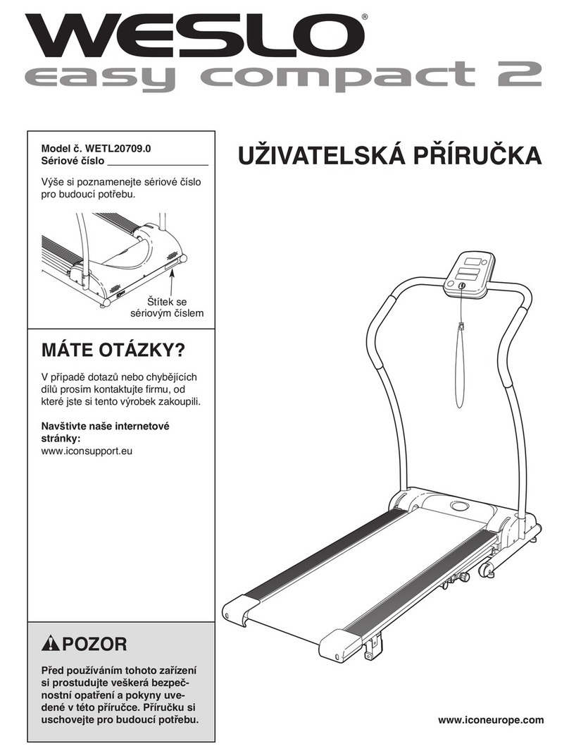 Weslo Easy compact 2 treadmill Manual