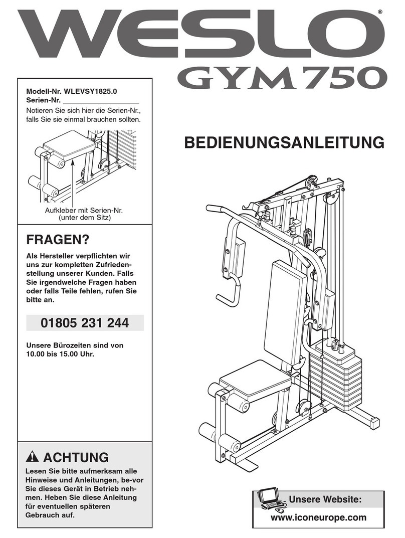 Weslo Gym 750 Bedienungsanleitung