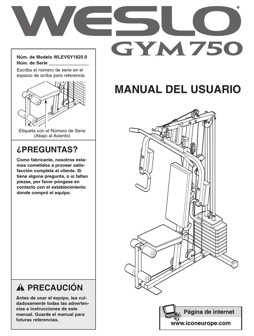 Weslo Gym 750 User guide