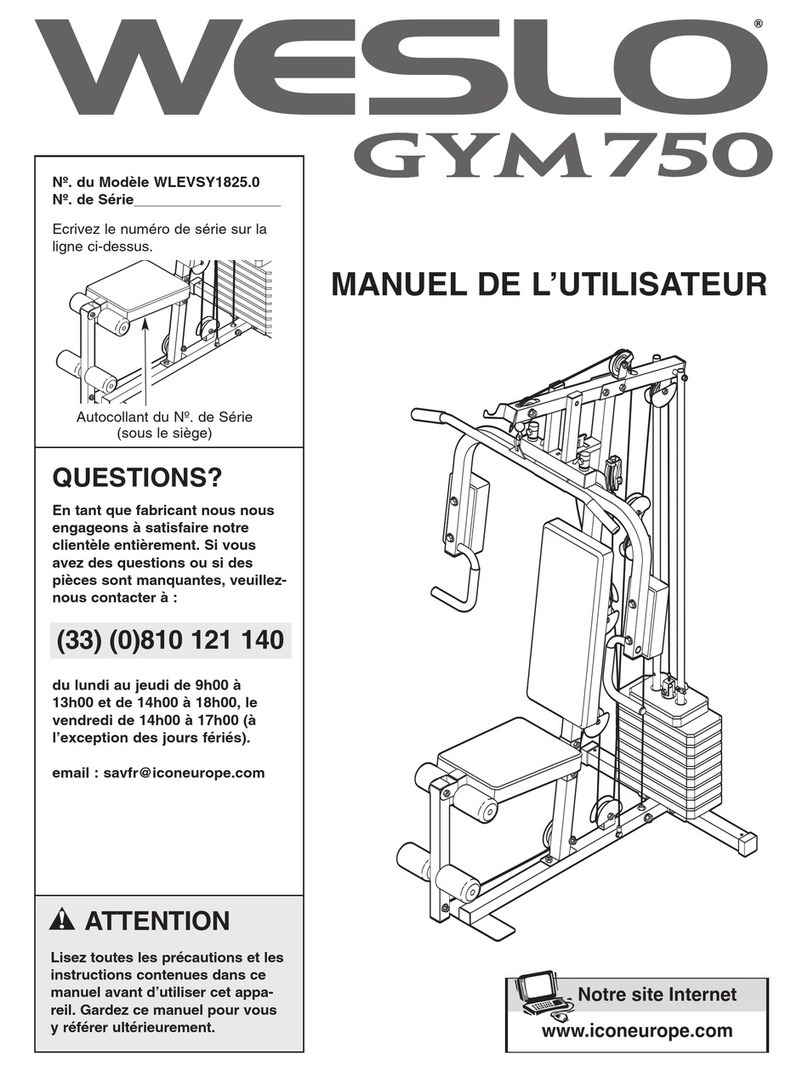 Weslo Gym 750 Manuel de l'utilisateur