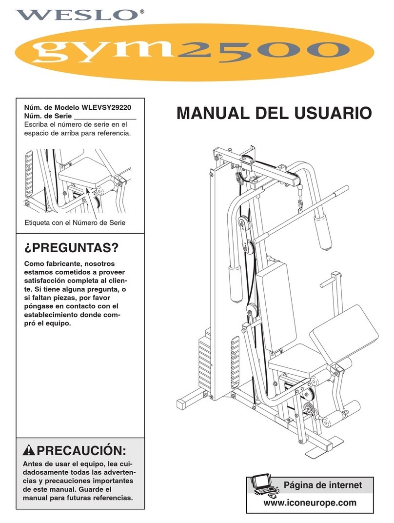 Weslo Gym 2500 User guide