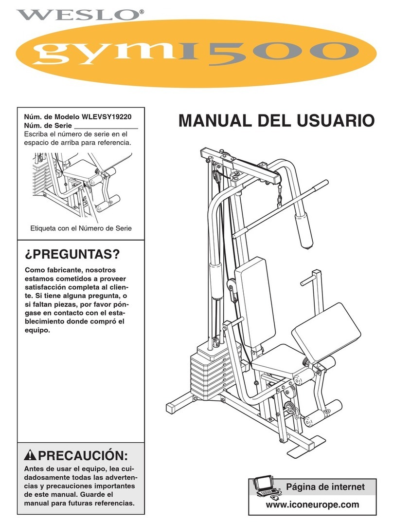 Weslo Gym 1500 User guide