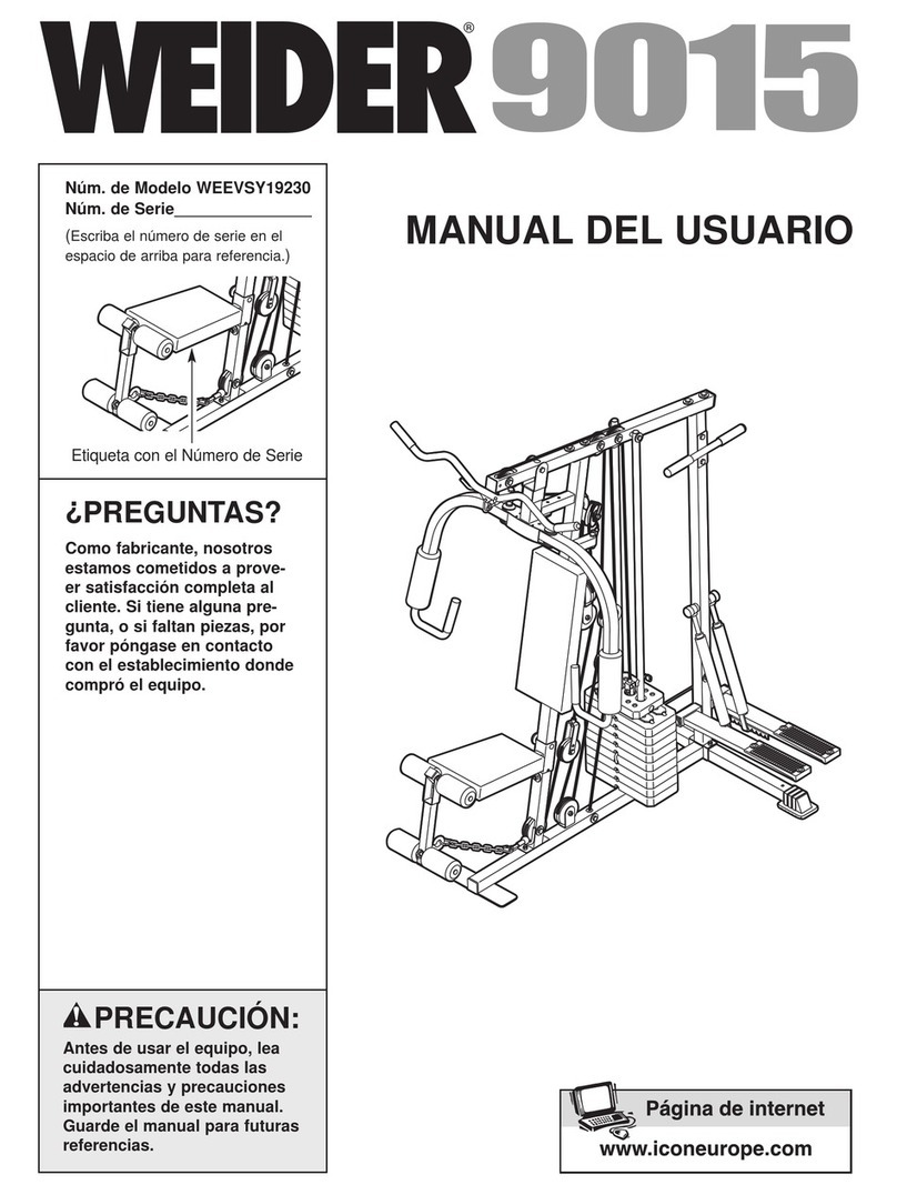 Weider 9015 User guide