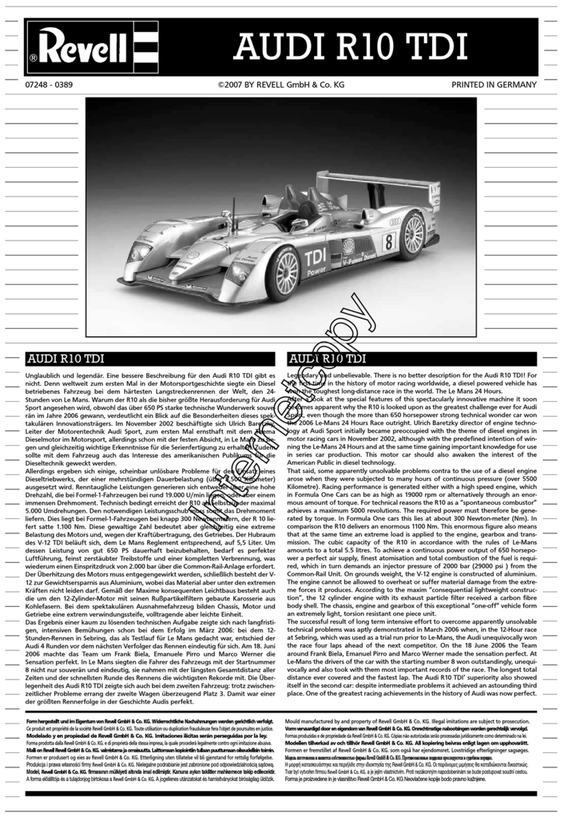 REVELL Audi R10 TDI Assembly manual