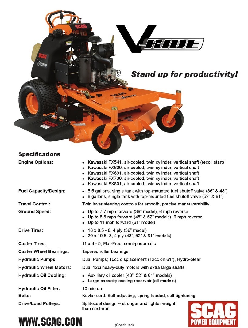 Scag Power Equipment V-ride Specifications