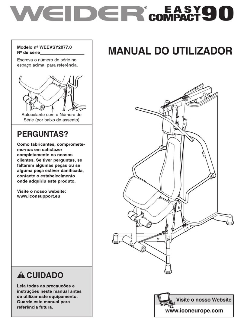 Weider Easy Compact 90 Setup guide Weider Easy Compact 90 Setup guide
