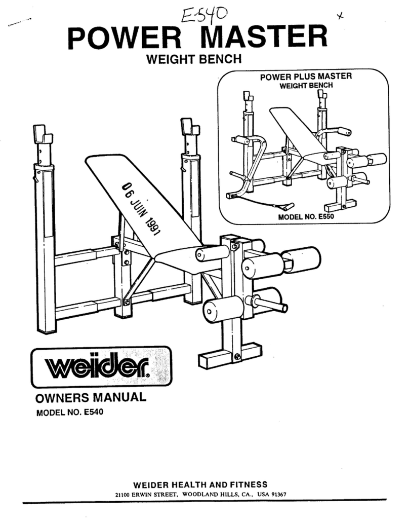 Weider E540 Power Master User manual