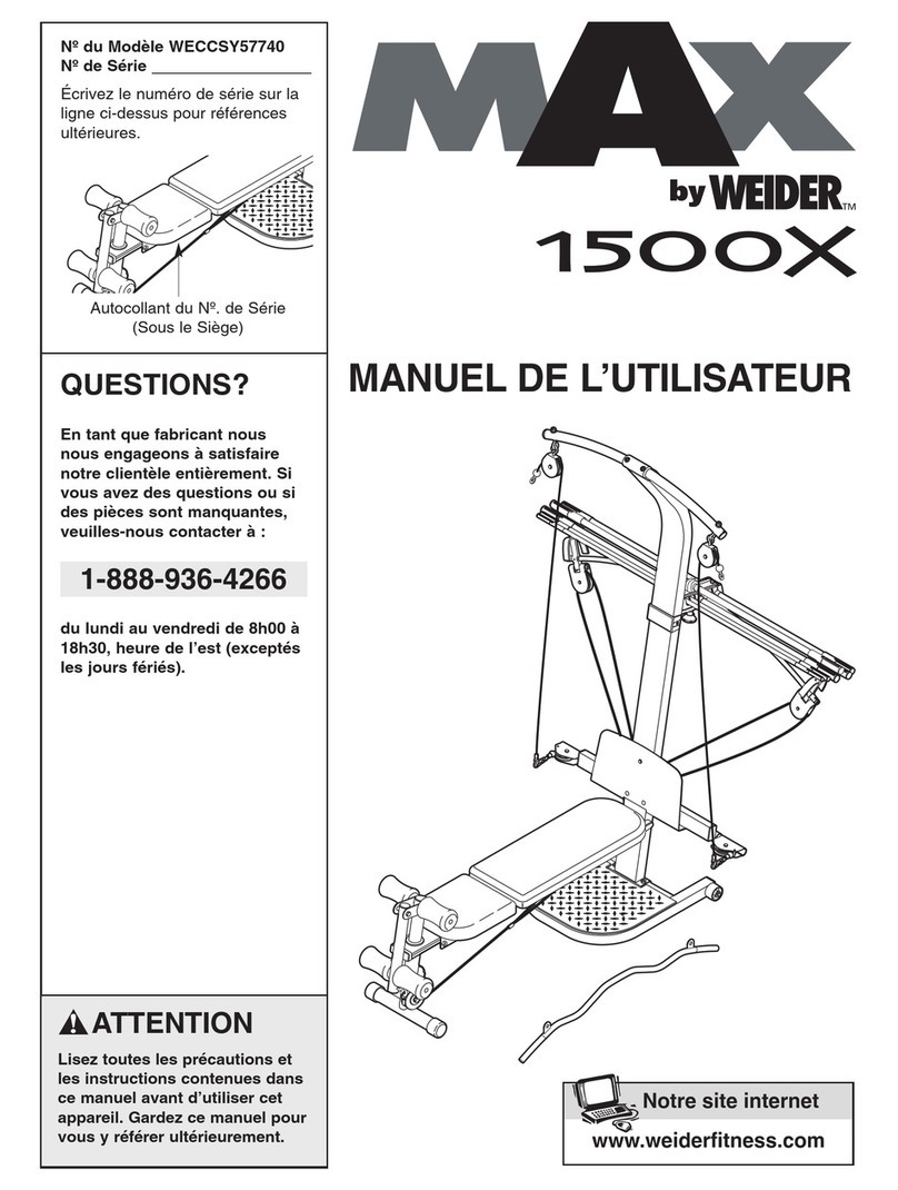 Weider Cross Bow By 1500x Manuel de l'utilisateur