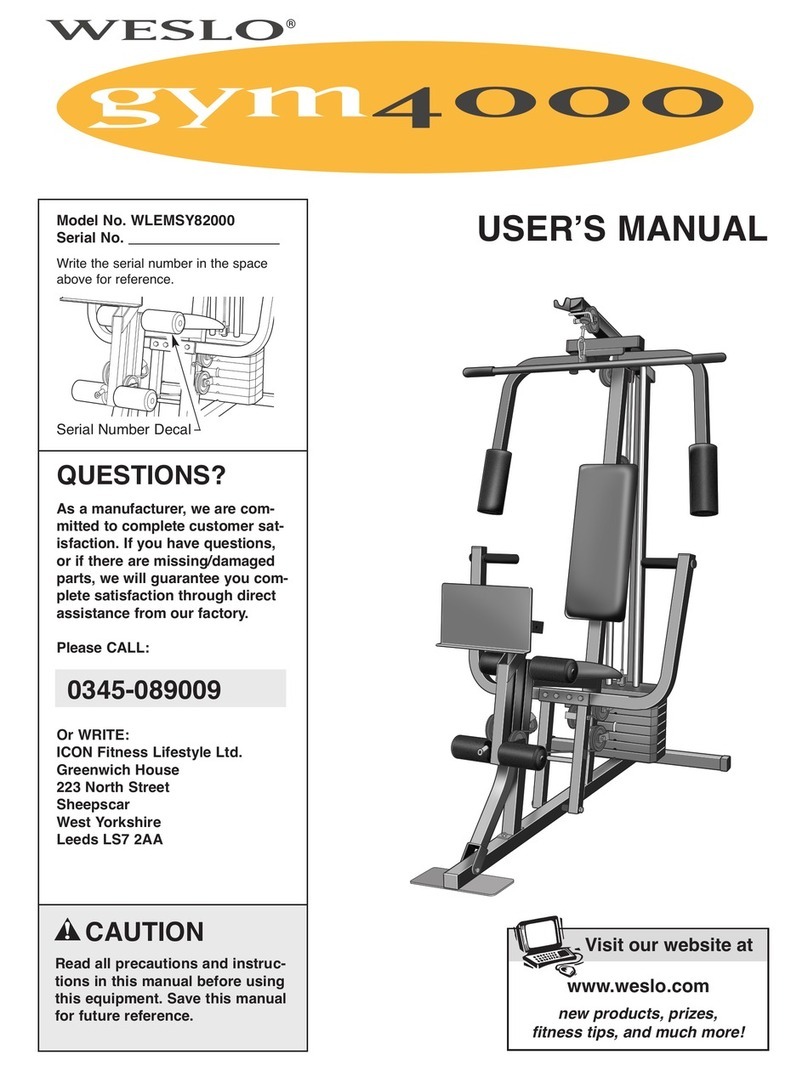 Weider Gym 4000 User manual
