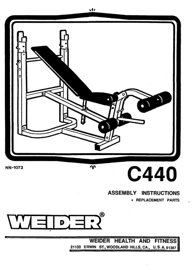 Weider Master12 Position Bench User manual
