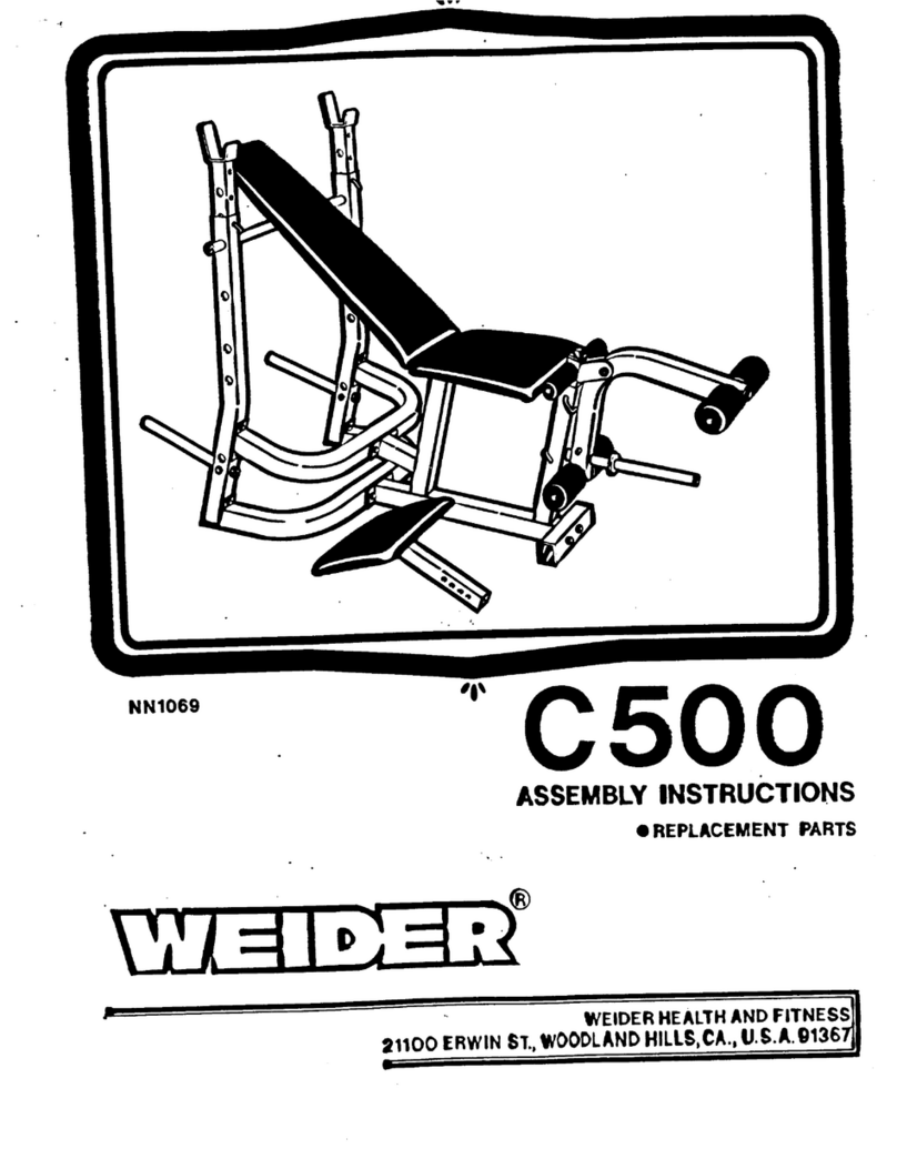 Weider C500 Assembly instructions