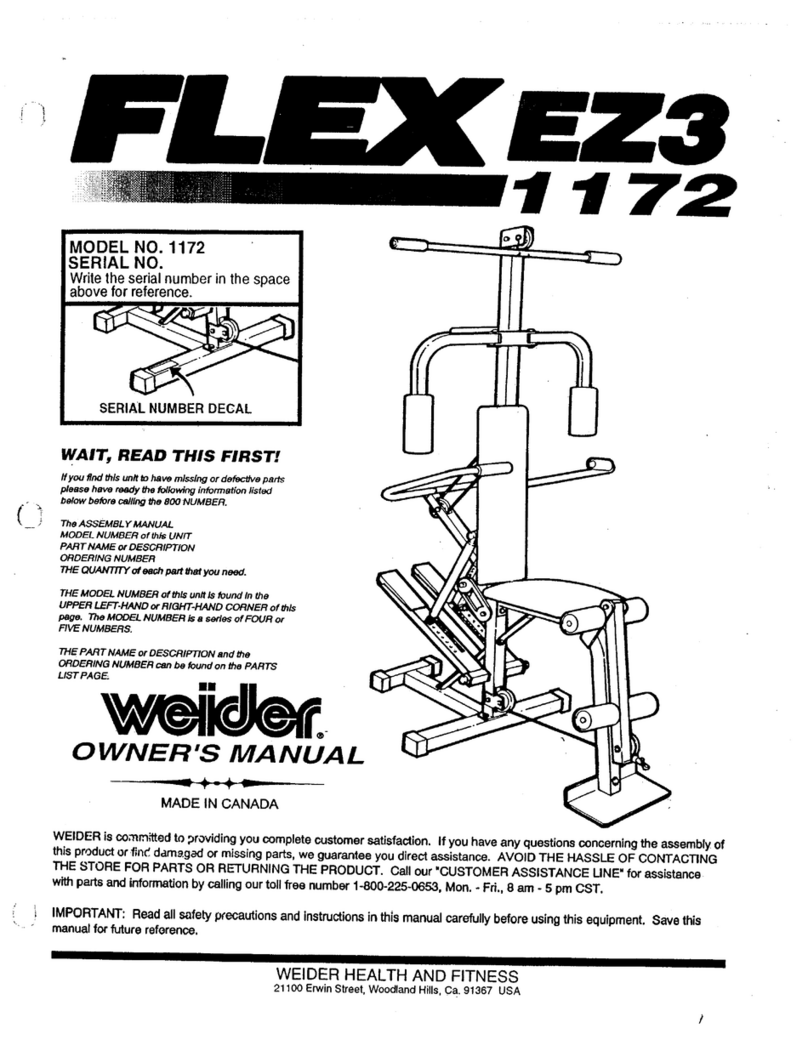 Weider Flex Gym 1172 manual