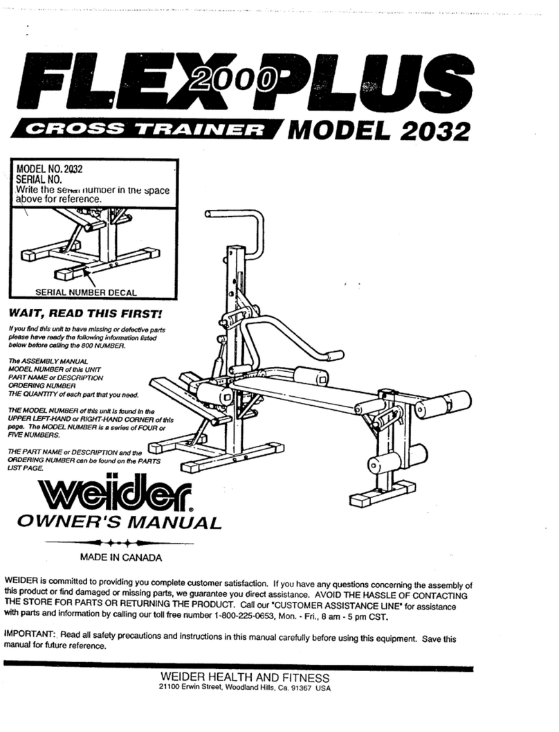 Weider Flex 2000 Plus User manual