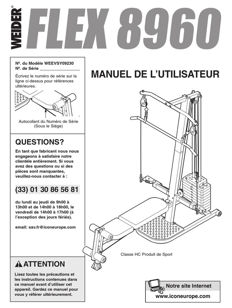 Weider Flex 8960 User manual