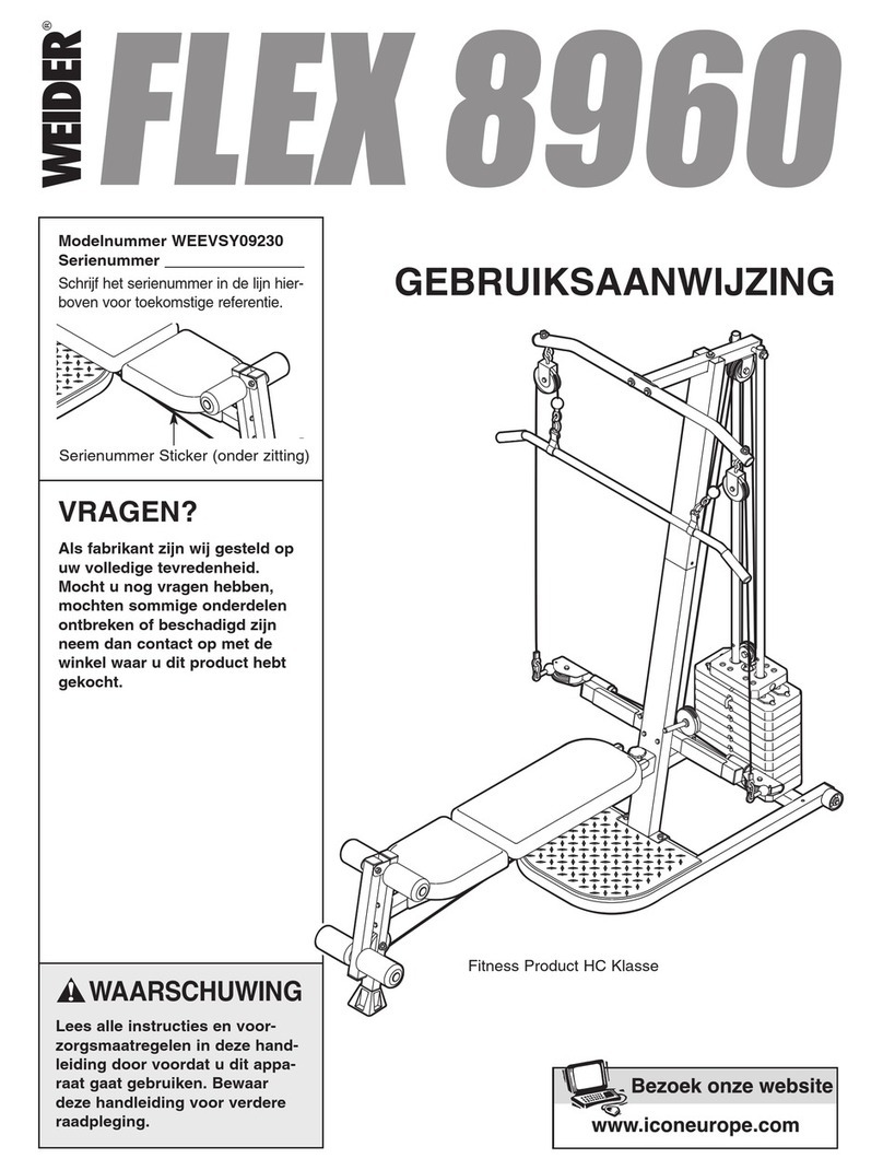Weider Flex 8960 System manual