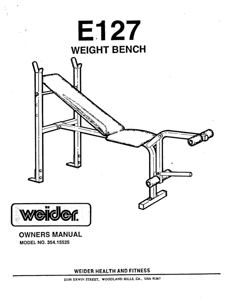 Weider Flex 107 Wt Bench manual