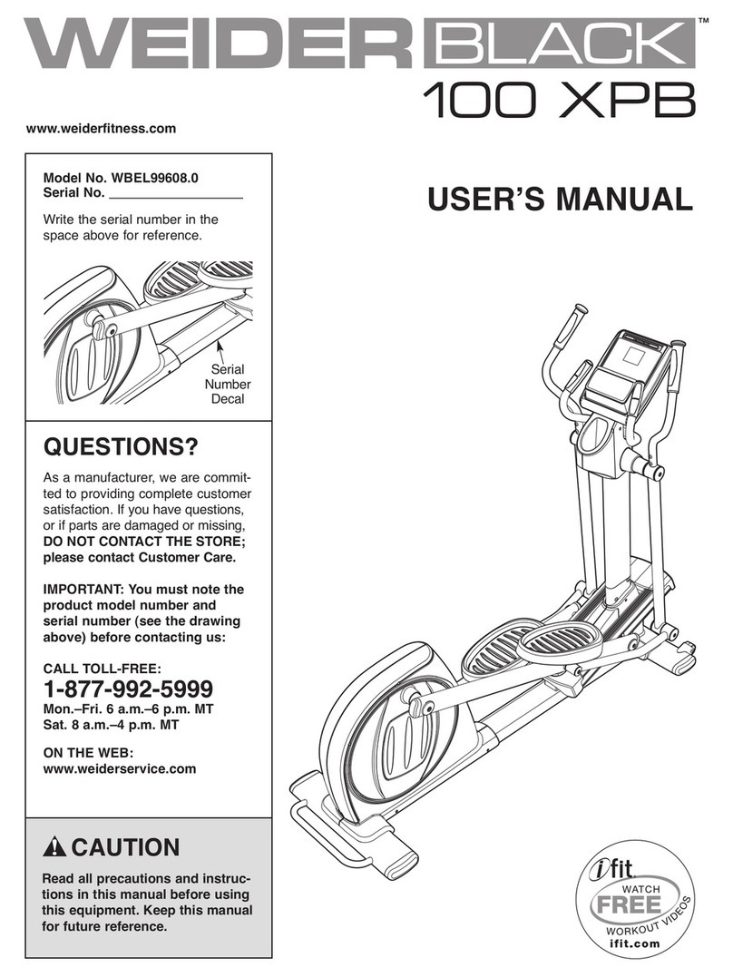 Weider Black 100 Xpb Elliptical manual