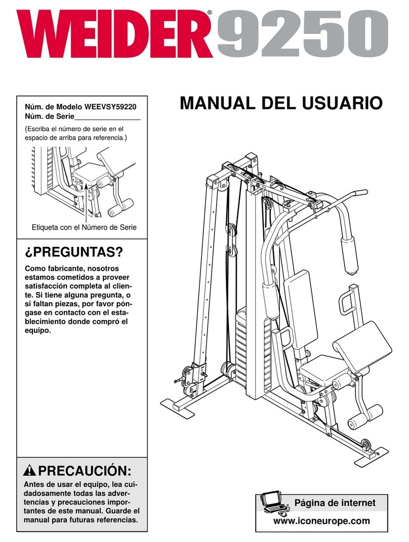 Weider 9250 Manual Del Usuario
