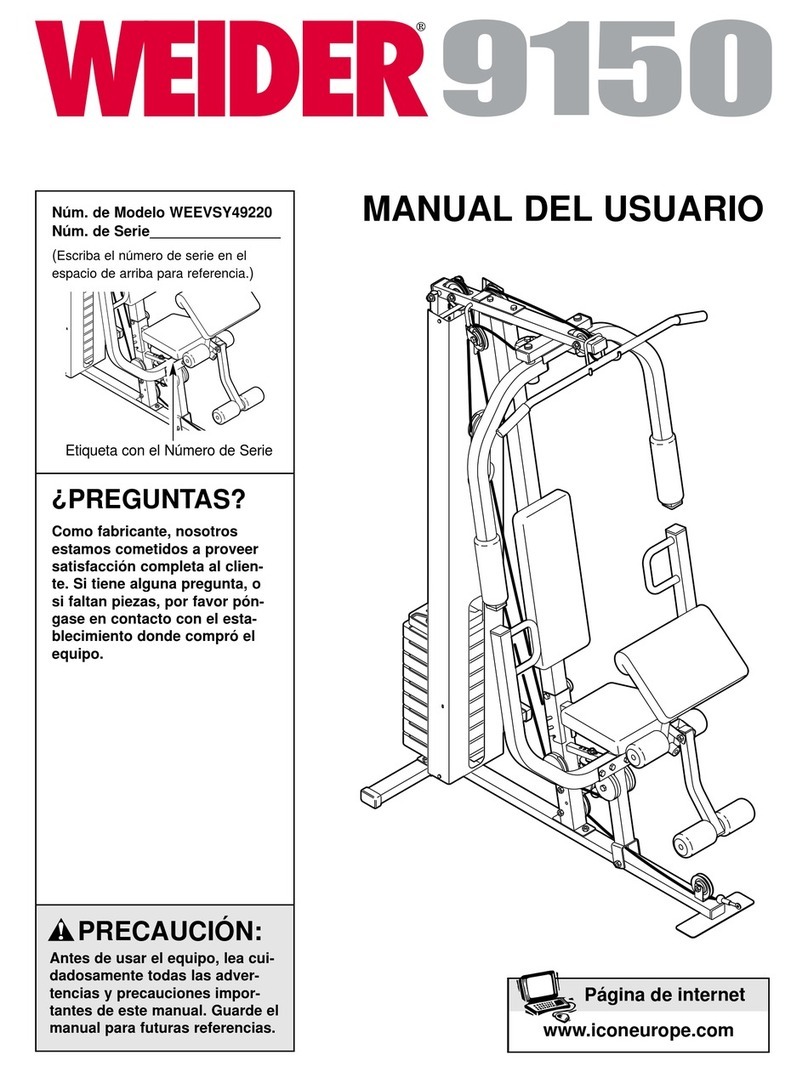 Weider 9150 User guide